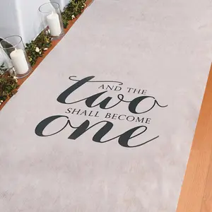 3 ft. x 100 ft. Two Become One Wedding Aisle Runner