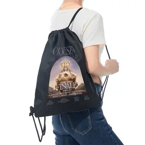 Odesza The Last Goodbye Finale Artistic Graphic Print Drawstring Backpack Casual Daypack for Music Festival Fans Urban Lifestyle Sports Activities Perfect Gift for Birthday Christmas and Special Occasions