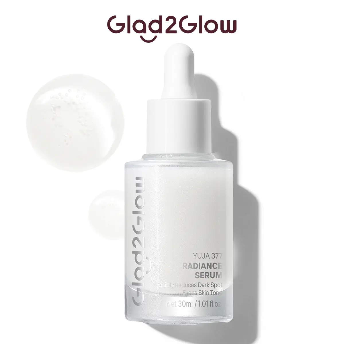 Glad2Glow Yuja 377 Dark Spot Serum | Symwhite 377 & Yuja To Fight Free Radicals & Brighten Dull Skin | Hyperpigmentation Serum, Glowing Skincare
