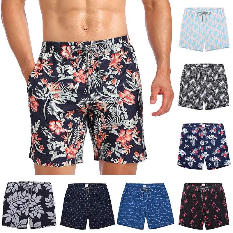 Mens Swim Printed Shorts Trunks Quick Dry Swim Shorts with Mesh Lining Sports Shorts Surf, Beach Pants,Running Pants