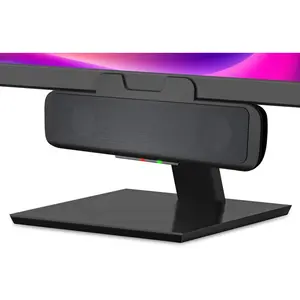 USB Speaker Bar – Stereo USB Powered Speaker, Easily Clamps to Monitor, Convenient Controls