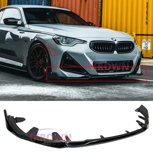 FITS 2022-2025 BMW G42 2 SERIES 230i M240i G87 M2 GLOSSY BLACK MP STYLE FRONT BUMPER LIP SPLITTER