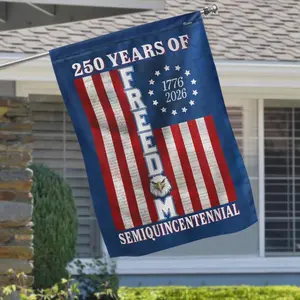 Show Your Patriotism with a Garden Flag that Stands Tall for the Flag, Kneels Humbly for the Cross, Celebrate 250 Years of USA Independence, 4th of July Decor, Christian Faith, Eagle Symbol, God Bless America, Gift for Patriots