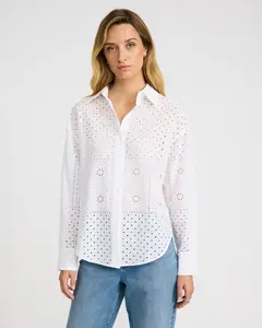Express Eyelet Oversized Shirt