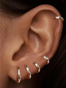 Minimalist Plain Color Earrings, Stainless Steel Earrings, Piercing Jewellery, Hypoallergenic Earrings