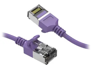 Nippon Labs 60CAT8-1-30PU Cat8 Ethernet Cable 1 feet Cat.8 U/FTP Slim Ethernet Network Cable Purple 30AWG – Latest 40Gbps 2000Mhz RJ45 Patch Cord