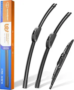 Chevy Traverse 2018-2023 Wiper Blades, WOWIPER 24"+20" Front & 10" Rear Windshield Wiper Blade Set, All-Weather Replacement Wipers