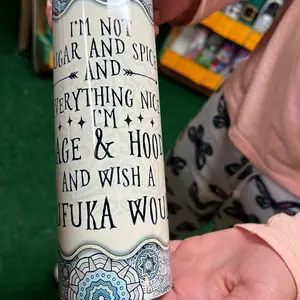 20 oz stainless steel sage and hood tumbler