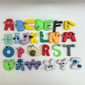 Cartoon 26 Alphabet Creative Handmade Model Display Gift, Unisex PVC Material, No Battery Required, Batch Number 20240918