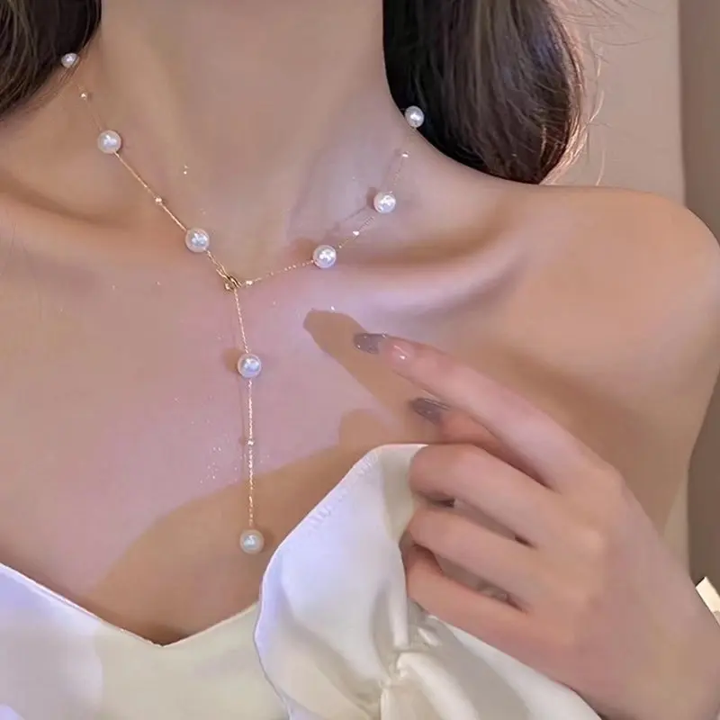 Zizi Jewelry Classic Floating Freshwater Pearl Necklace - Pearl Necklace for Women new style elegant jewelry