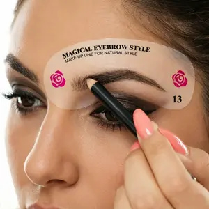 24pcs Eyebrow Shaping Molds Eyebrow Grooming Kit Makeup Tool Set for Eyebrow Styling Perfect for Beginners Room Vanity Bedroom Decor Travel Portable Lightweight Christmas Gift for Women Giveaway Travel Essential