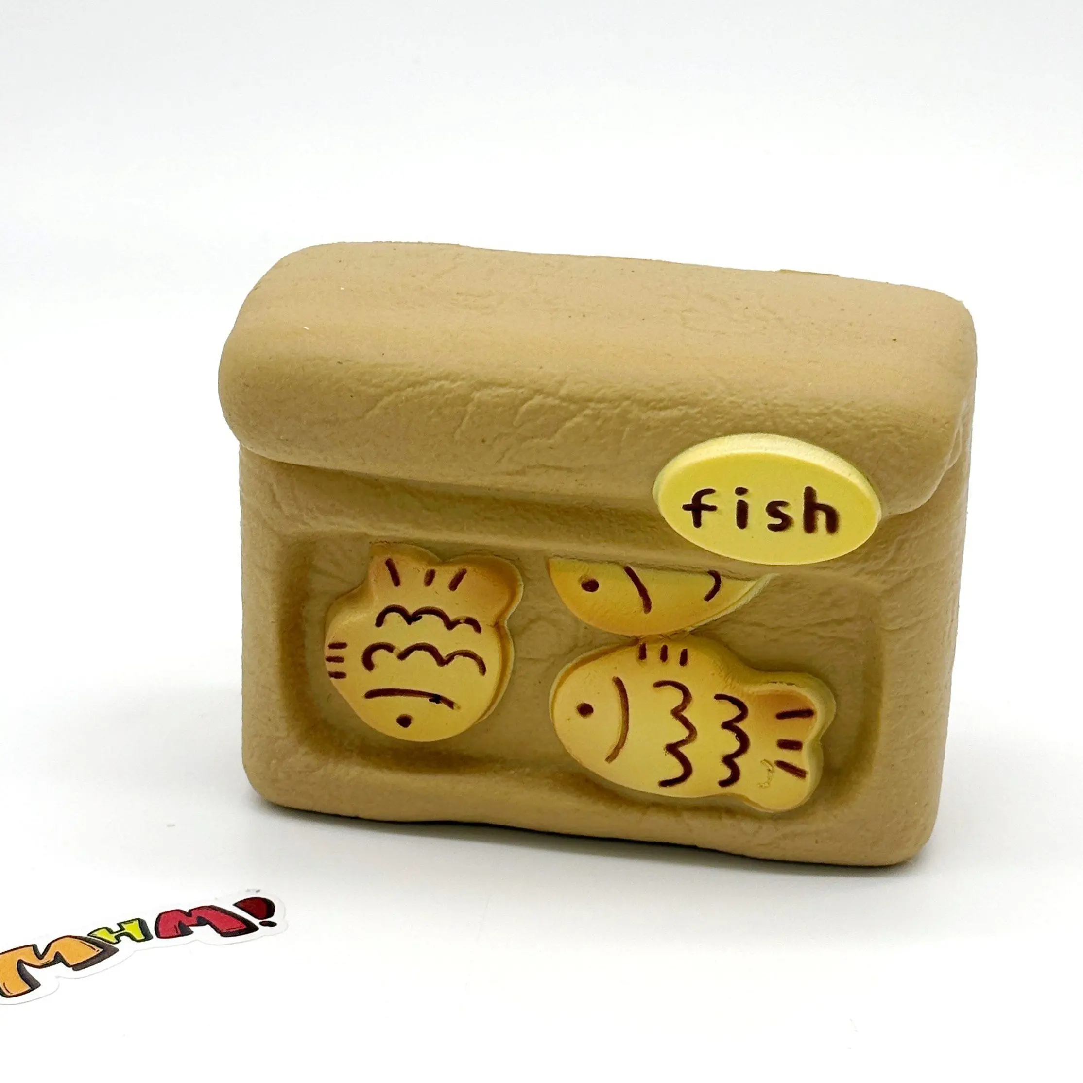 MHM Soft & Cute Series Fish Cookie Bag Slow Rising Squishy Toy, Soft Foam Sensory Fidget Toy, Cute Holiday Gift
