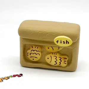 MHM Soft and Cute Series Fish Cookie Bag Stress Relief Toy (Slow Rebound Sensory Toy, Holiday Gift)
