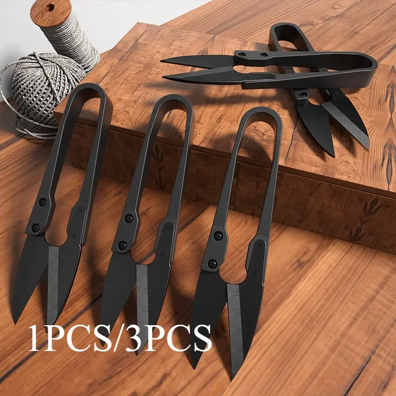1PC/3pcs Bonsai Pruning Scissors, Small Pruning Scissors, Bud Leaf Trimmer, Plant Garden Scissors, Pruning Shears Trimmer, Needle Thread U-shaped Scissors, Yarn Scissors