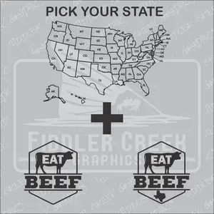 State Eat Beef Decals Available In ANY State