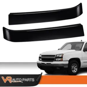 2* Black Grille Molding Panel Filler Trim Fit For 2003-2007 Chevrolet Silverado Truck Vehicle