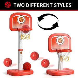 Basketball Hoop Indoor Outdoor Toys Gifts, Swimming Pool Basketball Hoop Outdoor Toys with 4 Balls, Poolside Basketball Game Toys