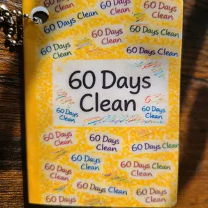 Recovery Card Keychain Celebratory Accessory for Sobriety Milestones or