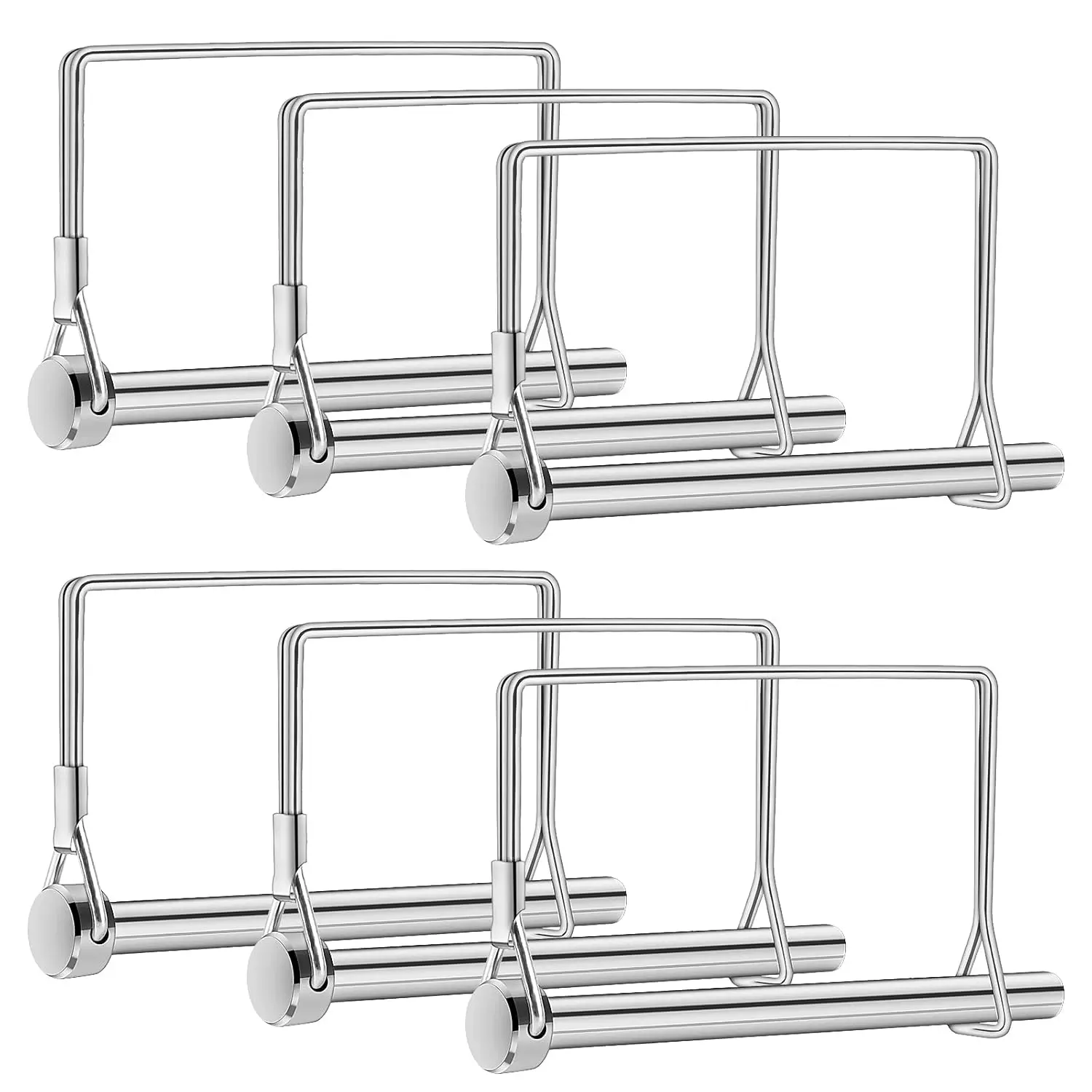 6 Pcs Trailer Coupler Pins, 5/16" x 4" PTO Shaft Locking Pins, Heavy-Duty Square Towing Hitch Pins, Trailer Safety Coupler Pins, Wire Lock Pins, Trailer Hitch Locking Pins for Lawn Mower Hitches