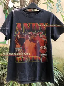 Vintage Andy Reid shirt, Kansas City Football Shirt, Vintage 90s, Custom Bootleg shirt, Homage Tee, Andy Reid, Overszied Tshirt