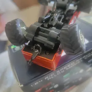 Hotfree 1/64 Mini RC Monster Cybertruck, All-Terrain Metal Off-Road Pickup with Trailer, 2.4GHz Remote & App Control, USB-C Rechargeable, Big Wheel Racing Toy, Perfect Birthday Christmas Gift for Kids, Boys & Collectors