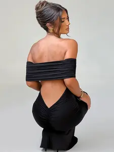 Mozision Strapless Backless Sexy Maxi Dress