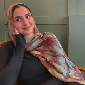 Cross order hot selling watercolor series styles, cotton shawl, satin printed headscarf, headscarf, women's scarf, headscarf size