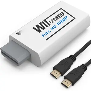 Wii to HDMI Converter 1080P for  Device, Wii HDMI Adapter with 3,5mm Audio Jack&HDMI Output Compatible with Wii, Wii U, HDTV, -Supports  Wii Display Modes 720P, NTS
