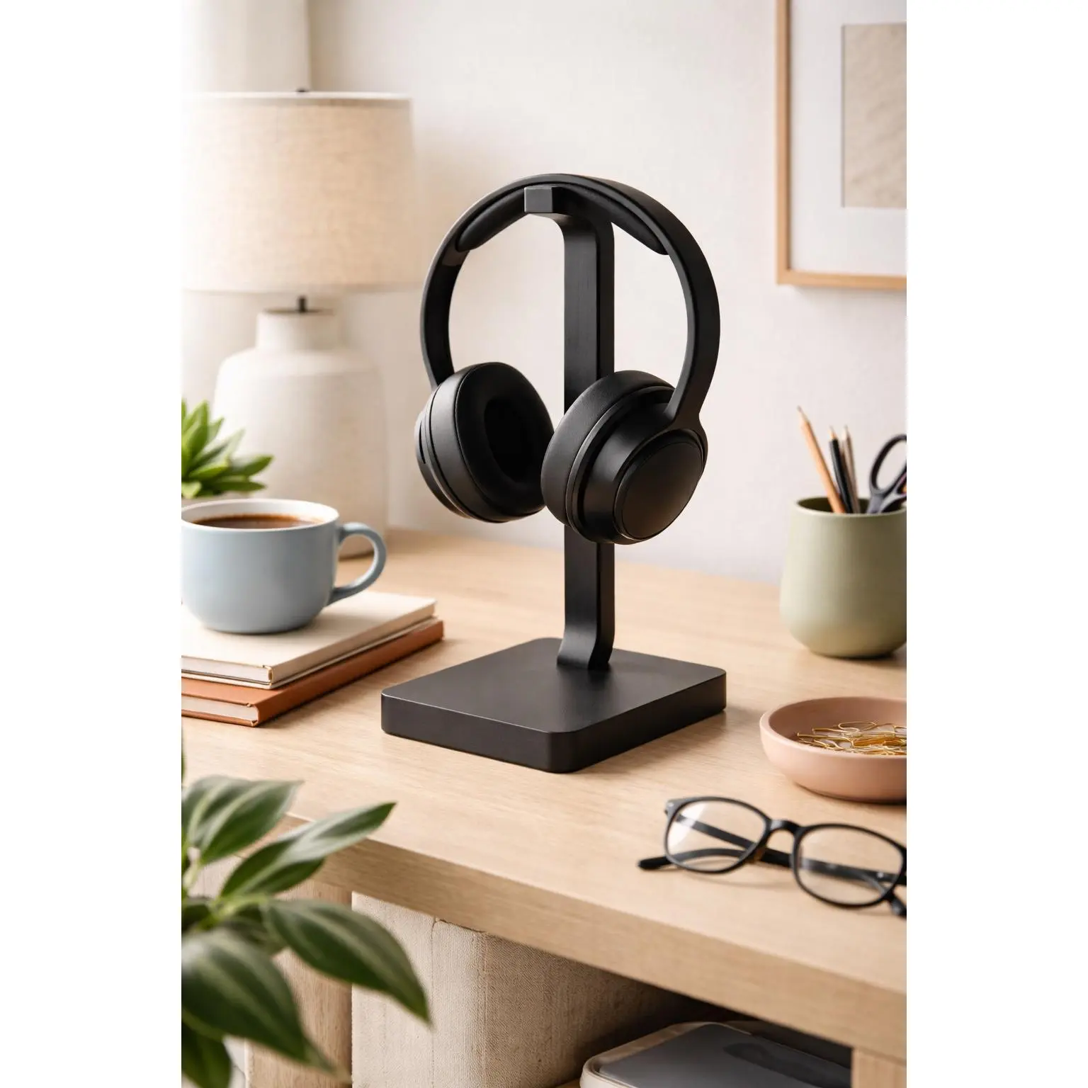 3D Printed Headphone Stand – Modern Design Holder for Headphones and Earphones