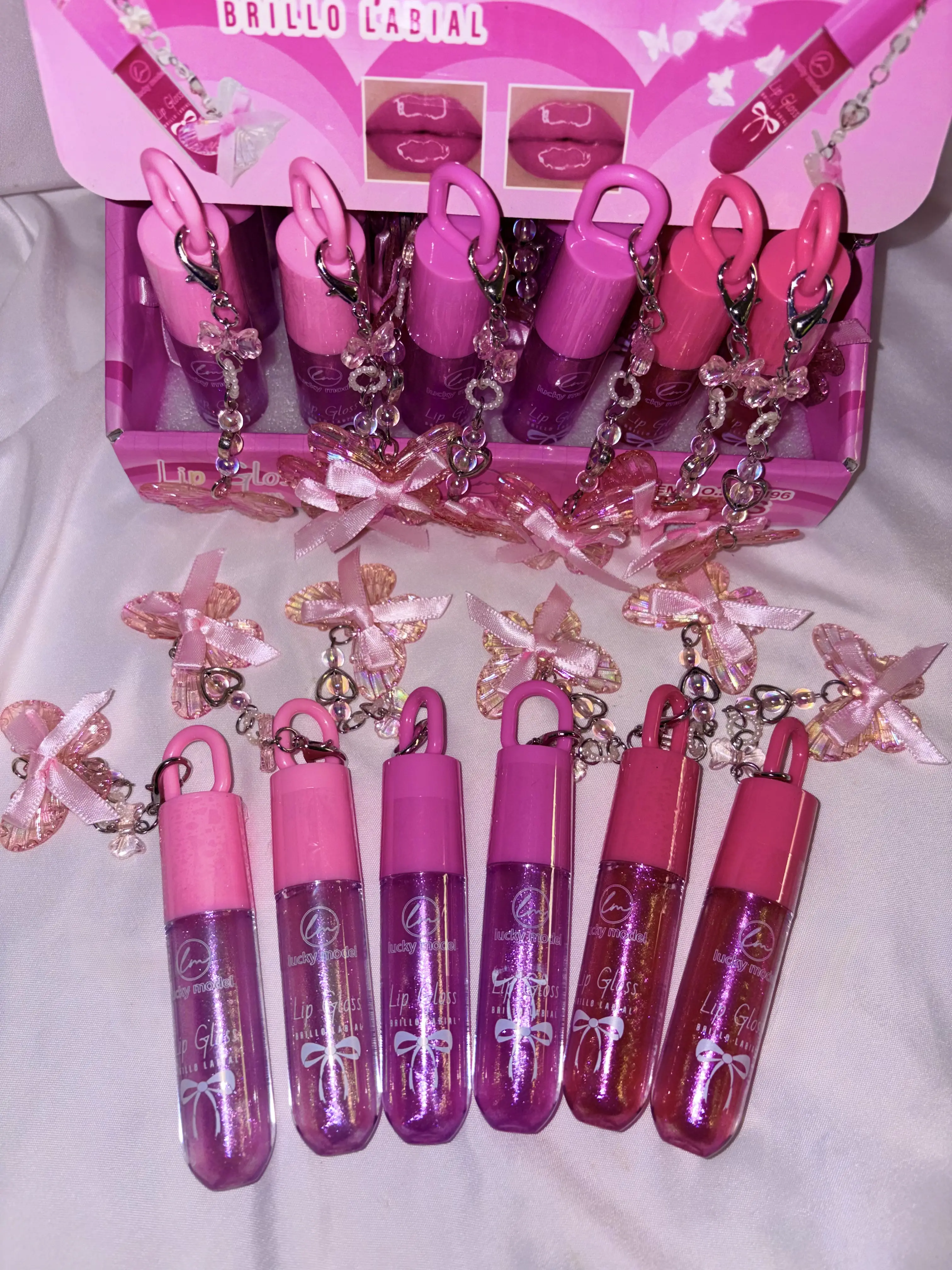 Lip Gloss Butterfly Keychain