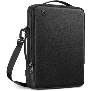 13 Inch Laptop Shoulder Bag Water Resistant Electronics Carrying Case for MacBook Air Pro Retina 13.3" Tablets Dustproof Black
