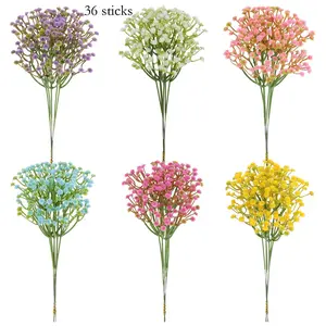 36 Large Bouquets of Colorful Baby's Breath, Ideal for Decoration, Valentine's Day Gifts, Crafts, Wedding Arrangements, Home Décor