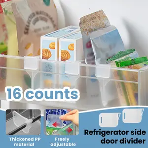 16 Counts Fridge Drawer Divider, Detachable Drawer Board for Convenient Arrangement