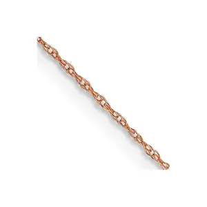 14k Rose Gold .5mm Baby Rope Chain