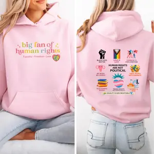 Big Fan Of Human Rights Hoodie, Fdt Sweatshirt, Human Rights Shirt, Equality Sweater, Social Justice Hoodie, Political Protest Tee