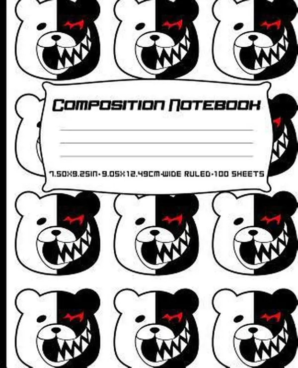Used Monokuma Soft Cover Composition Notebook - Wide Ruled, 7.50x9.25 in, 100 Sheets (200 Pages) by Dianna Lopes (Paperback, English)