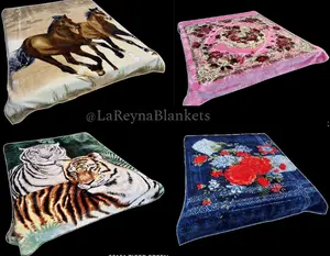 11 LBS 1 PLY KING SUPER SOFT BLANKET ANIMALS/FLOWERS
