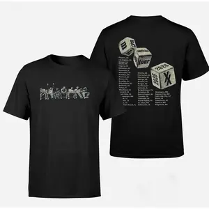 Lost Amer1canaa Retro Rap Rock2 Sided Comfort Color Graphic Tee Ring Spun Cotton Casual Soft Washed T-Shirt Trendy Tops Perfect Gift