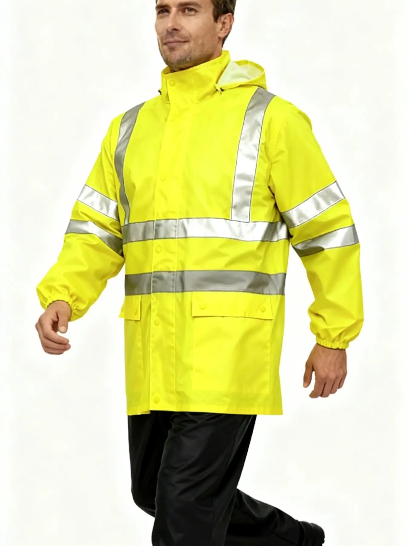 High Visibility Reflective Reflectors Waterproof Safety Jacket, Construction Gear, Construction Worker Road Repair Emergency Rescue Night Work High Bright Warning Vest