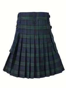 Scottish Holiday Kilt (men's Plaid Pleated Skirt), Belt Design, Burns Night, St Andrews Day, Highland Games, Wedding, Halloween