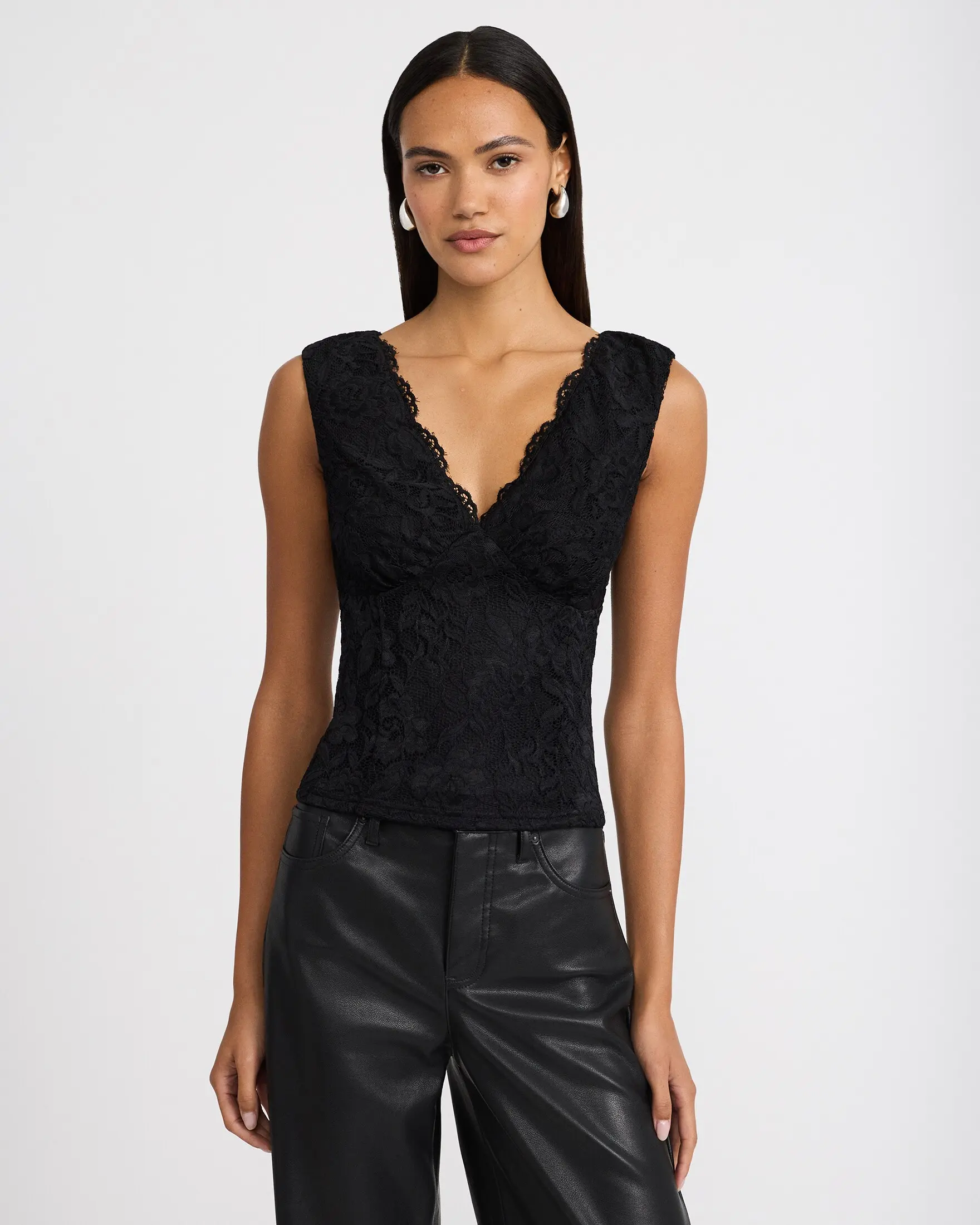 Express Lace V-Neck Tank
