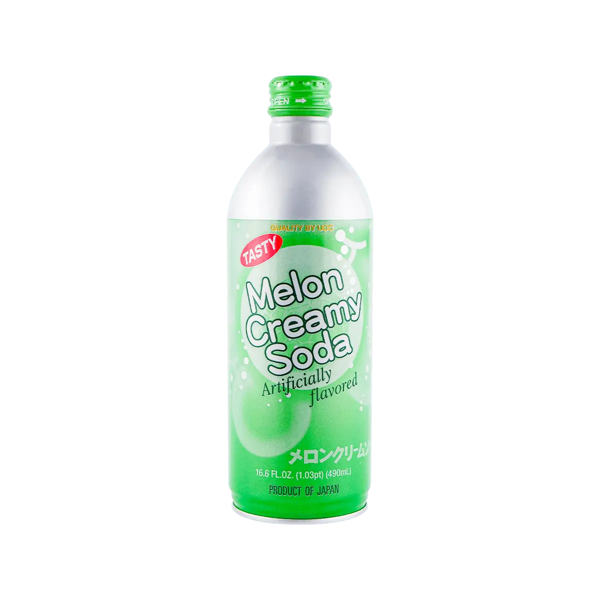 UCC Japanese Creamy Melon Soda 490ml - Refreshing Summer Drink - Fruity Flavor