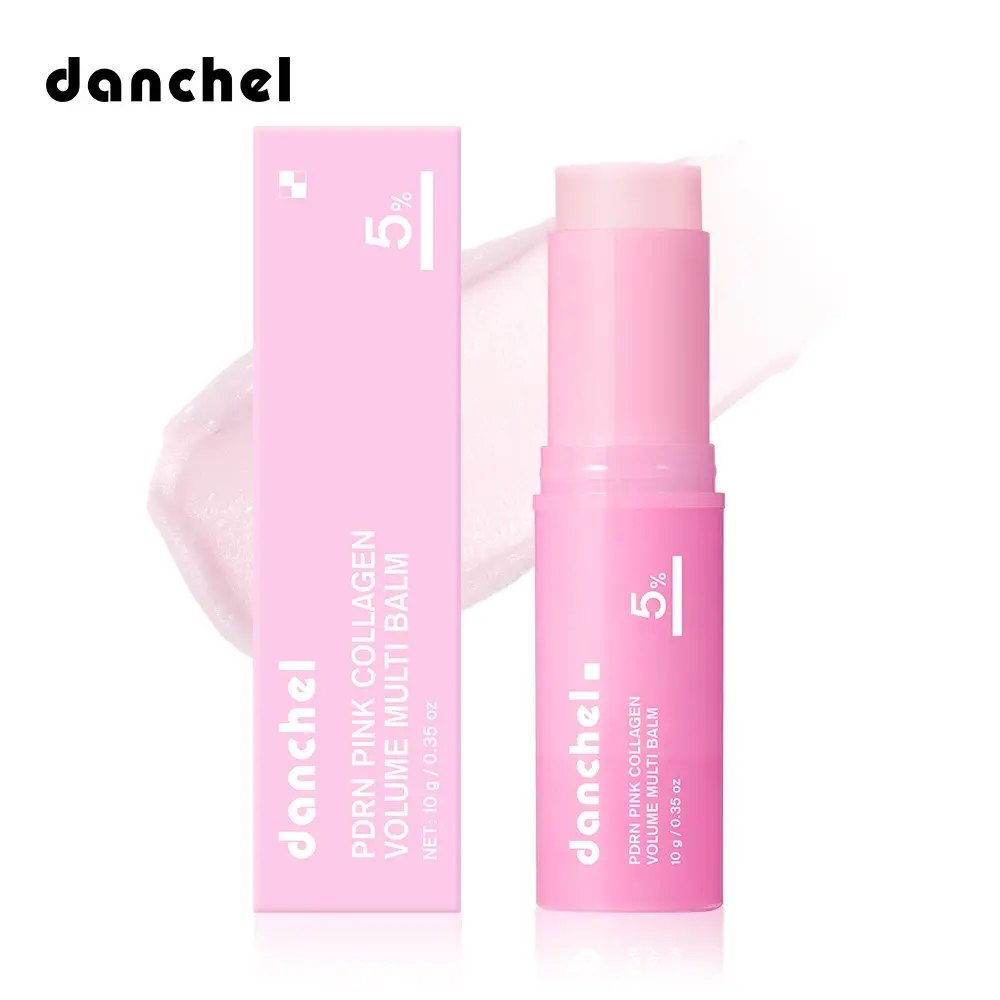 PDRN Pink Collagen Multi-Use Balm with Collagen Deep Hydration, Hydrating Formula, Hydrating Balm Stick for Face Neck, Skincare Daily Moisturizing Stick, Easy Use for All Skin Type, Convenient Facial Moisturizer