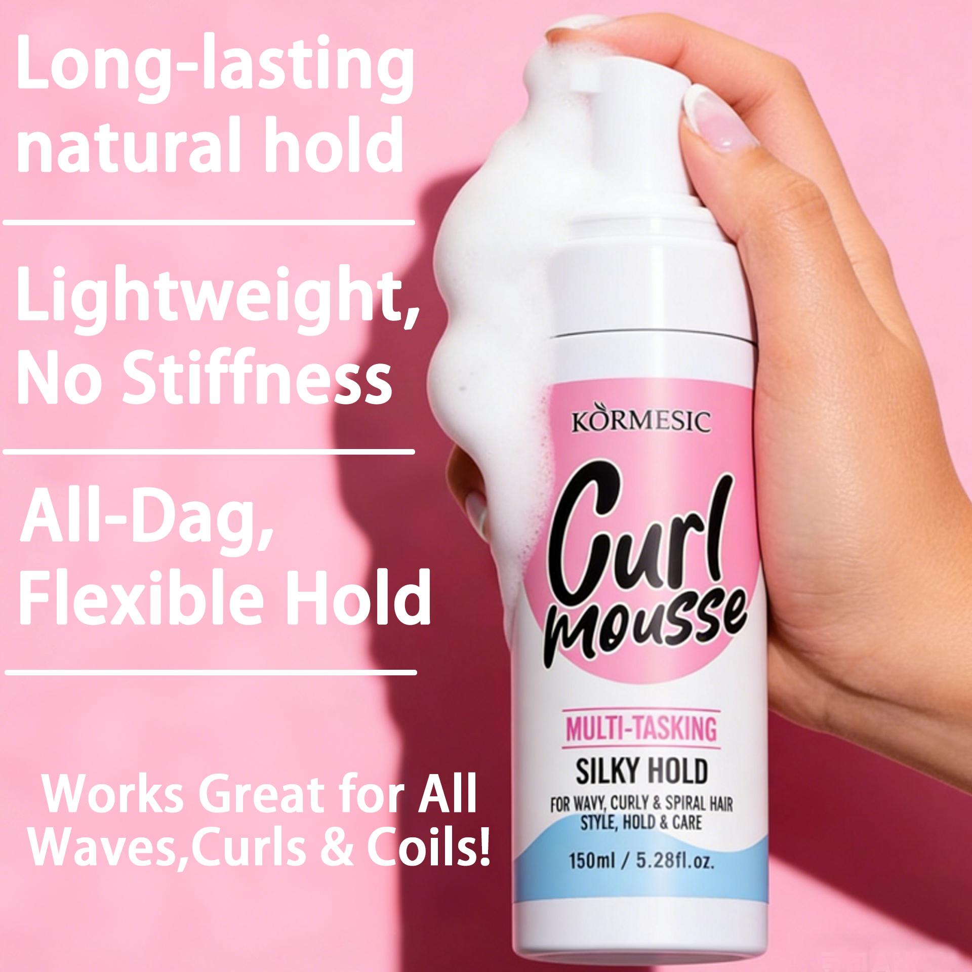 Curl Mousse | Defines & Adds Instant Volume for Frizz-free Curls | Simple,lightweight foam, for hydrated, frizz-free curls