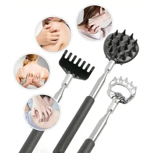 Telescoping Back Scratcher with Detachable Scratching Heads, Dual Sides Scratcher, Bear Claw Rake Scratcher, Party Accessories, Body Care Tool