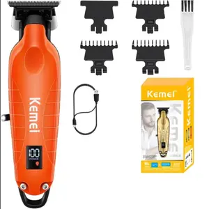 Kemei 2293 Professional Men Hair Beard Trimmer Zero Gapped Cordless Lightweight Hair Clipper Barber Rechargeable Finish Hair Cutting Machine