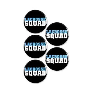 5 Pack - Lacrosse Squad Sports Pinback Buttons - 2.25 Inch