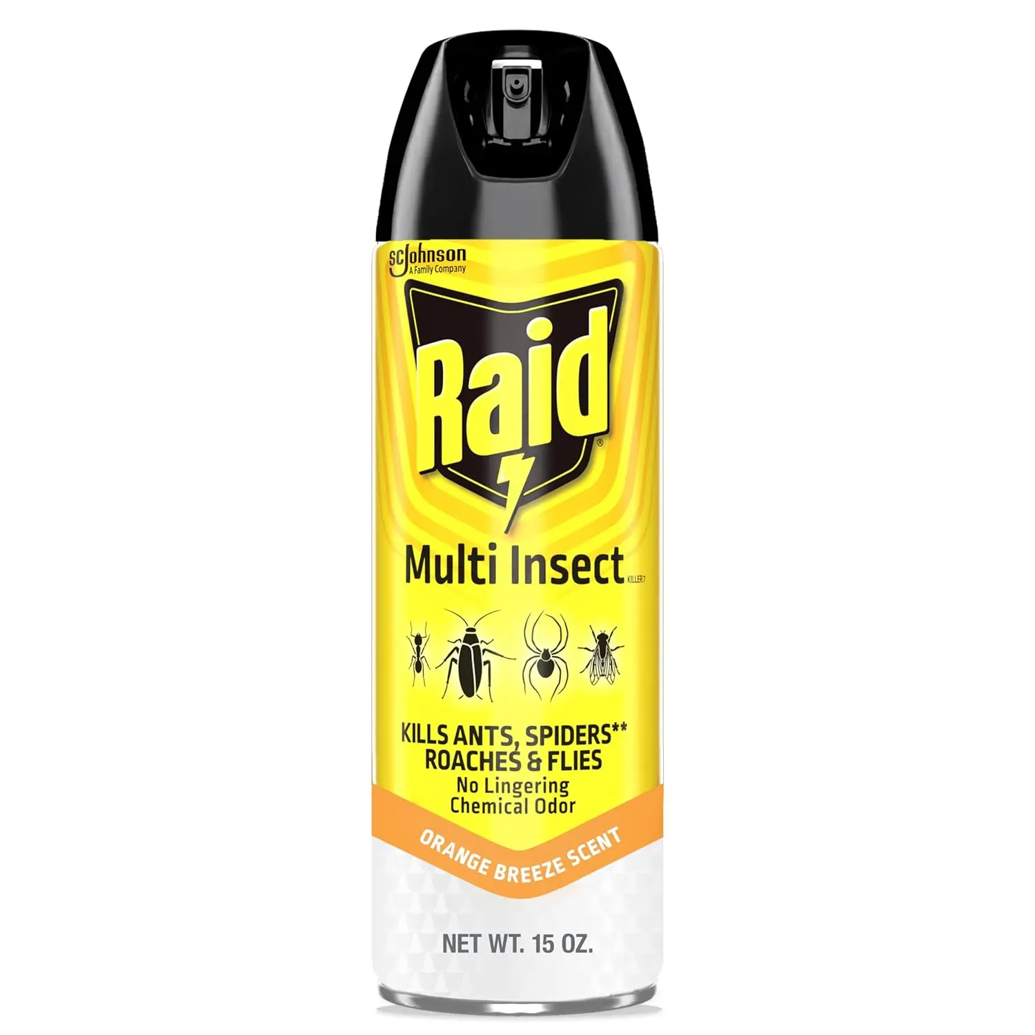 Raids Multi Insect Killer, Orange Breeze Scent, Kills Ants, Roaches, Spiders and Other Insects on Contact for Indoor and Outdoor Use - 15 Oz