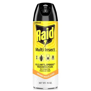 Raids Multi Insect Killer, Orange Breeze Scent, Kills Ants, Roaches, Spiders and Other Insects on Contact for Indoor and Outdoor Use - 15 Oz