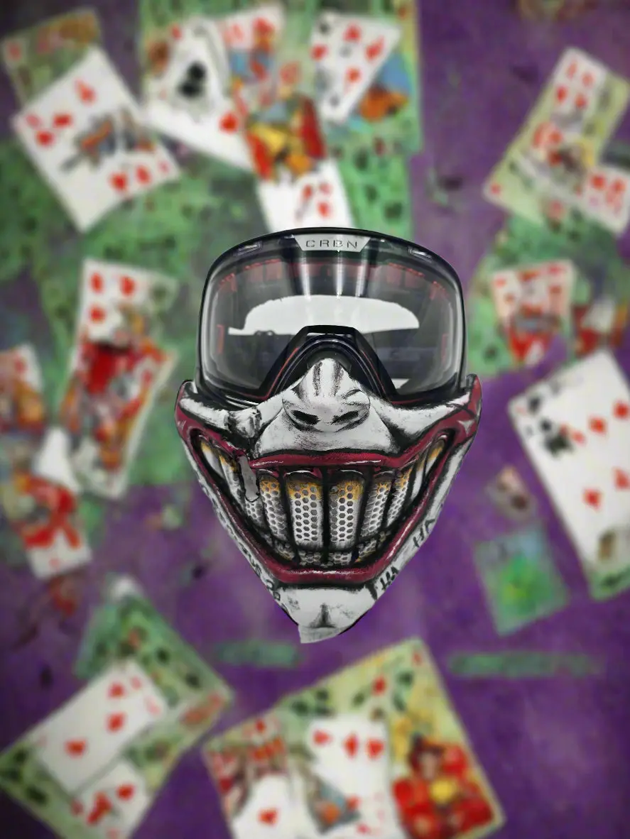 Sweet Joker 1.0 Paintball Airsoft Cosplay Mask Accessory - Plastic Why So Serious Design for Fun and Safety